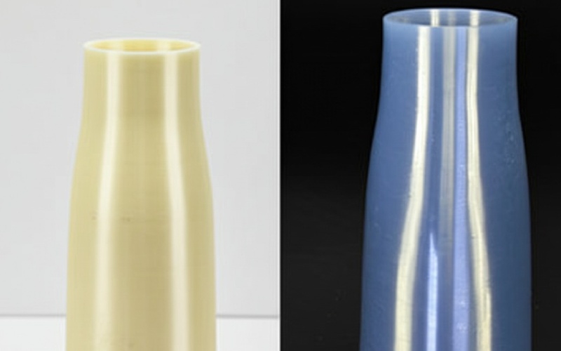 ABS antes y después del alisado con vapor de acetona