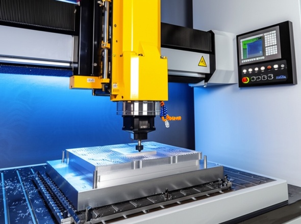 Advanced 2-sided CNC routing machine precisely machining aluminum