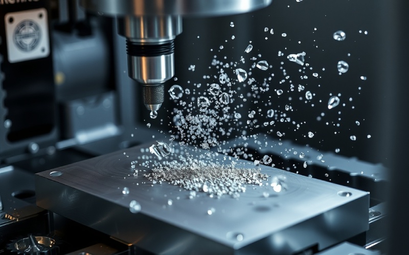 CNC machine precision-milling aluminum block