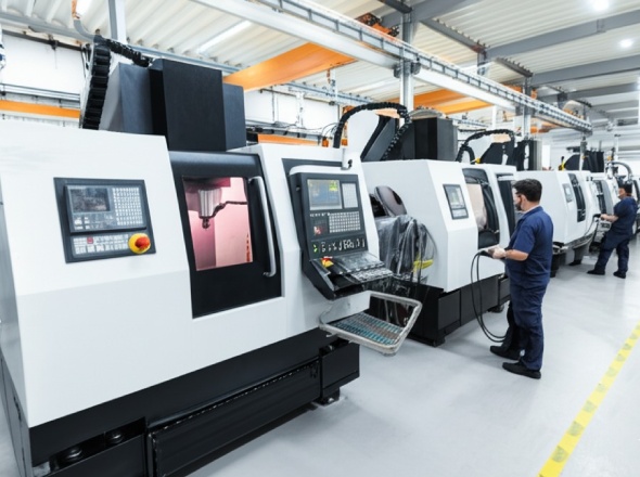 CNC machines in ISO-certified workshop