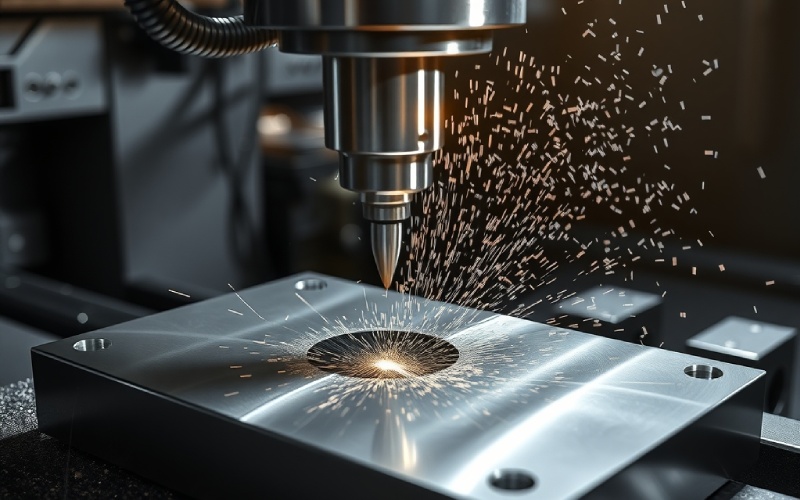 CNC machining process on stainless steel