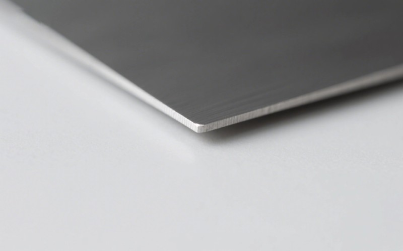 Clean angled edge on a metal plate