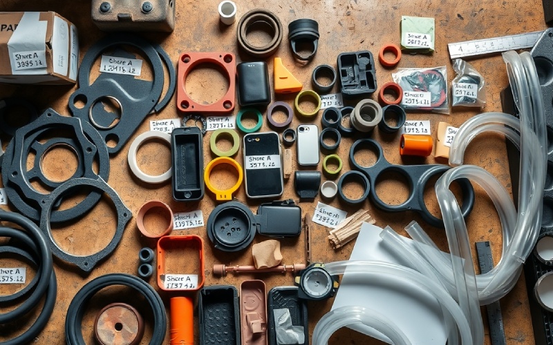 Common products with different Shore A hardness ratings