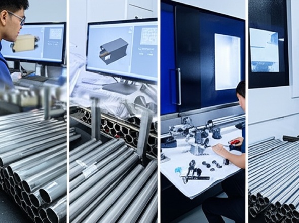 Complete tube CNC machining process workflow from design to shipping