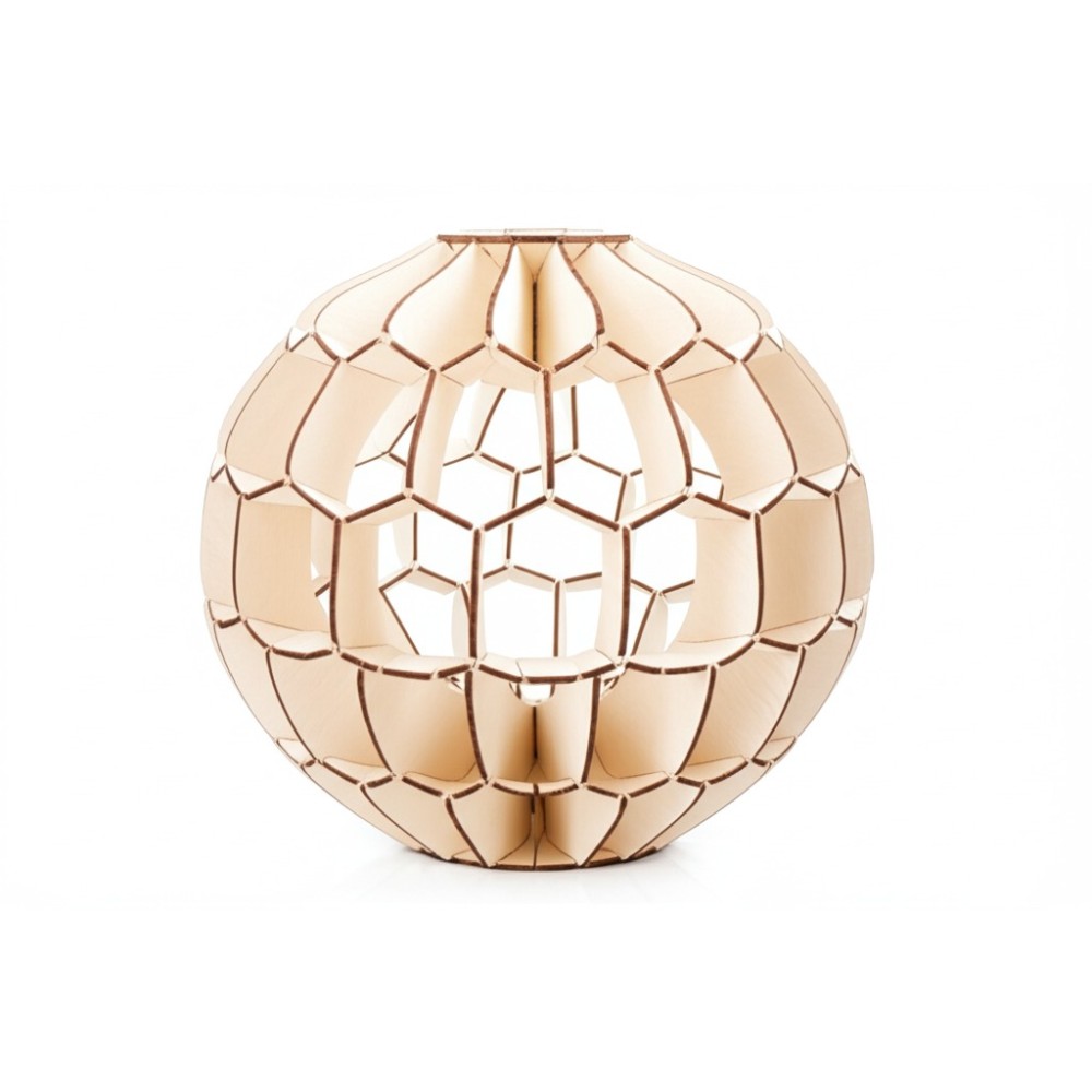 Complex Geometric Plywood Lampshade