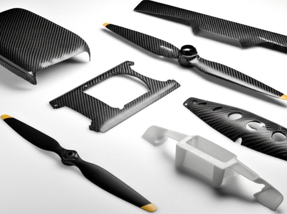 Diverse CNC machined composite parts showcase