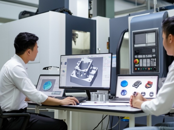 Engineer providing design optimization consultation for cost-effective CNC manufacturing
