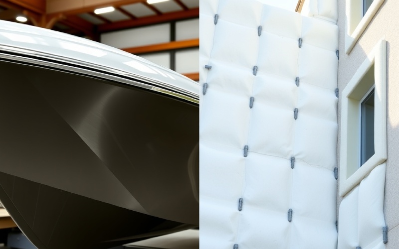 Aplicaciones de la fibra de vidrio en embarcaciones y aislamiento de edificios