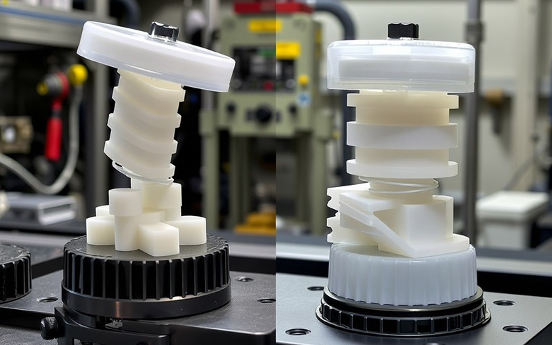 Nylon normal frente a nylon con fibra de vidrio