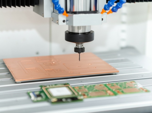 High-precision CNC machining of PCB prototype