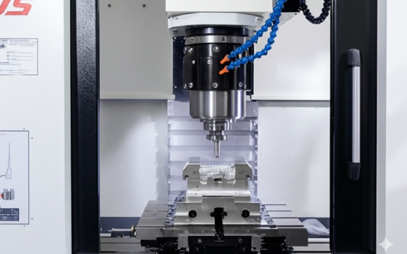 High speed vertical mill precision machining