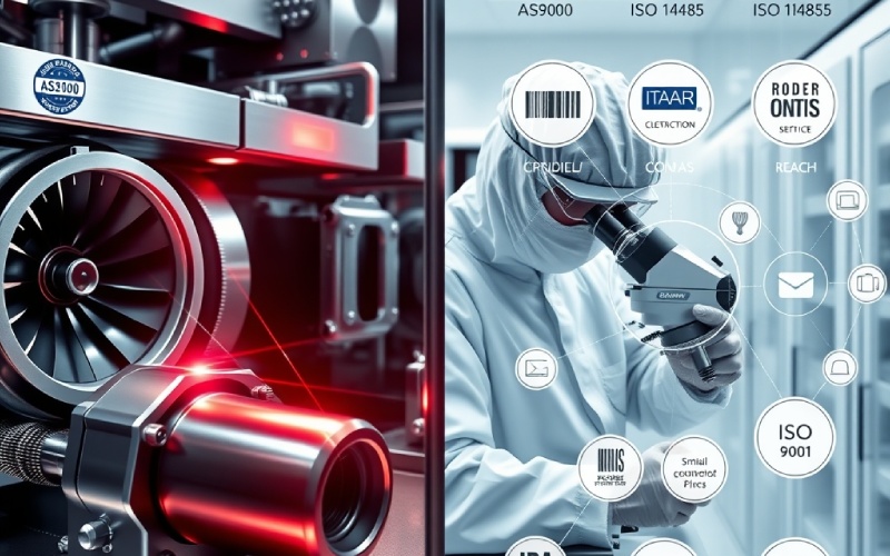 High-standard manufacturing facility with aerospace and medical compliance protocols