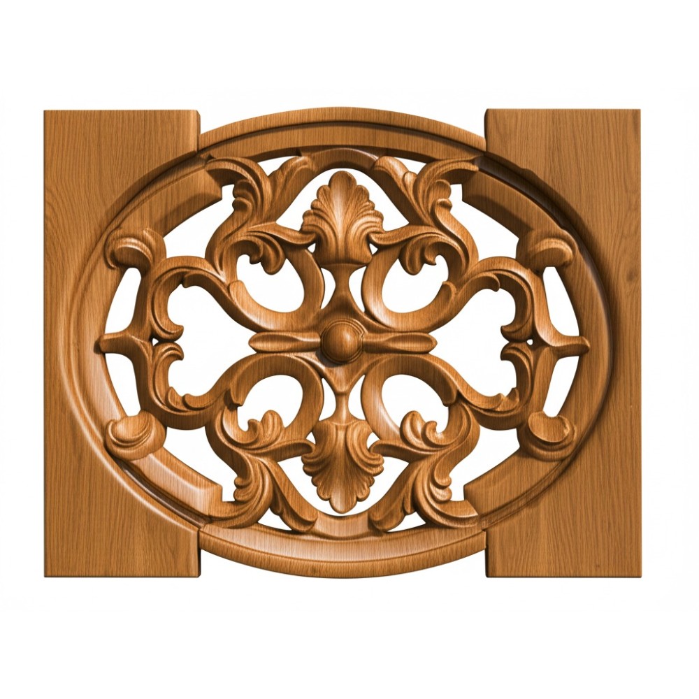 Precision Carved Oak Cabinet Door