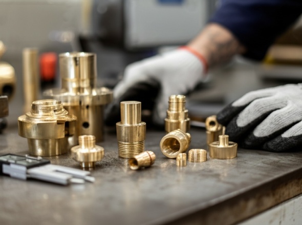 Precision-machined brass components
