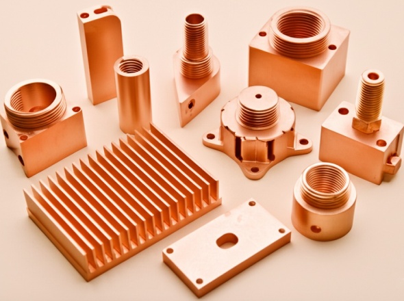 Precision-machined copper components