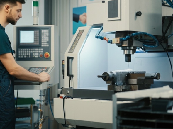 Professional surface grinding operation with precision cooling system