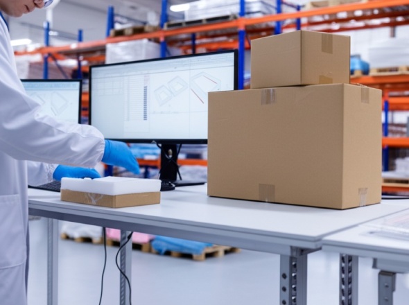 Secure packaging of finished glass components for shipping