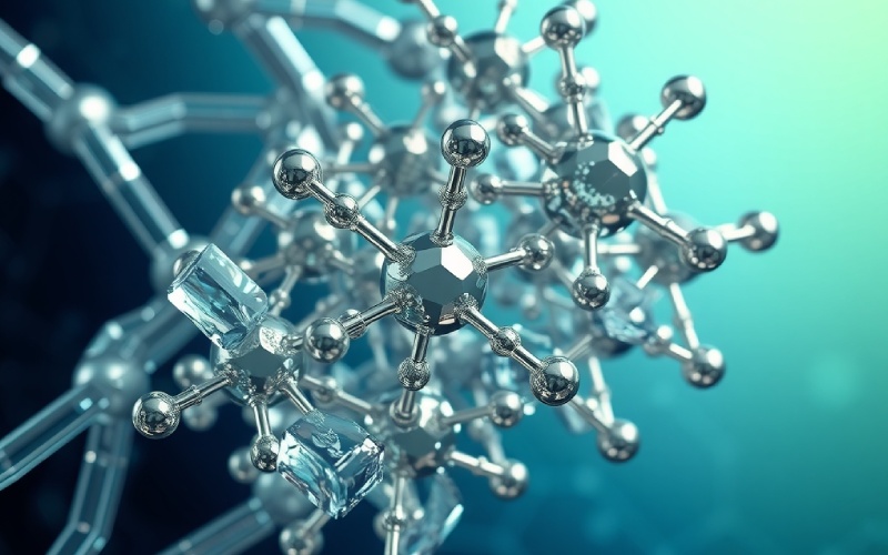 Cristalli di silicio e metalloidi con modelli di circuito