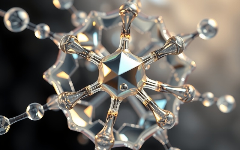 Silizium-Kristallstruktur mit Metalloid-Sprödigkeit