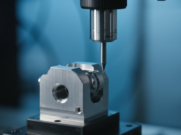 Ultra-precision CNC machined robot component with micrometer-level accuracy