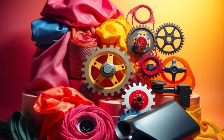 Vários tipos e aplicações de nylon apresentados em conjunto