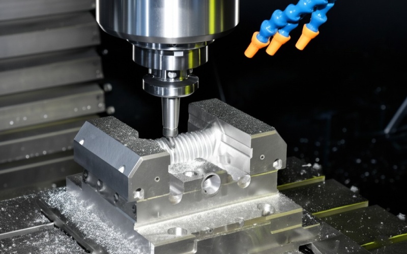 Vertical spindle milling precision parts