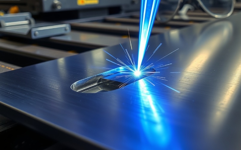 proceso de soldadura láser en acero inoxidable fino