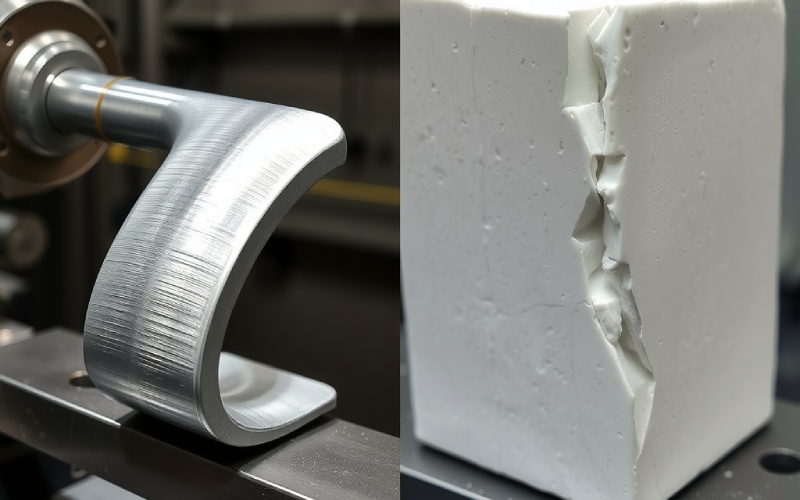 material samples under stress testing