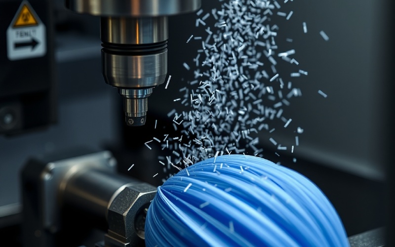 Fräsen eines Bauteils aus Nylon