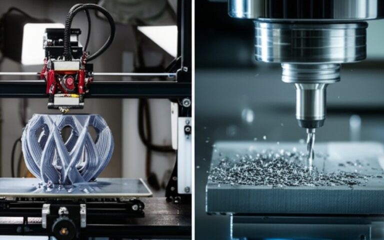 Sammenligning af 3D-print og CNC-bearbejdning af produktionsmetoder