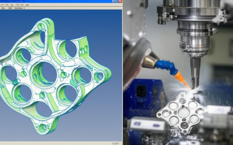 CAD model to CNC manufacturing process comparison
