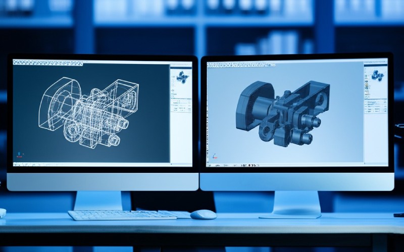 CAD model transformation from wireframe to finished product