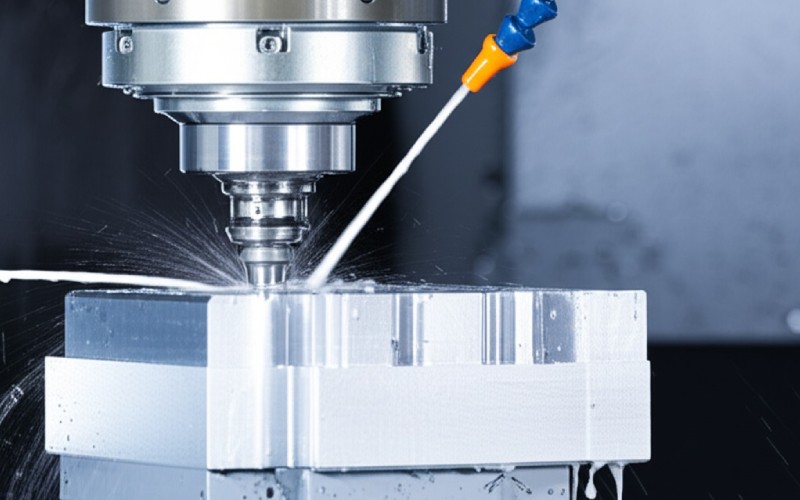 CNC milling machine precision cutting metal part