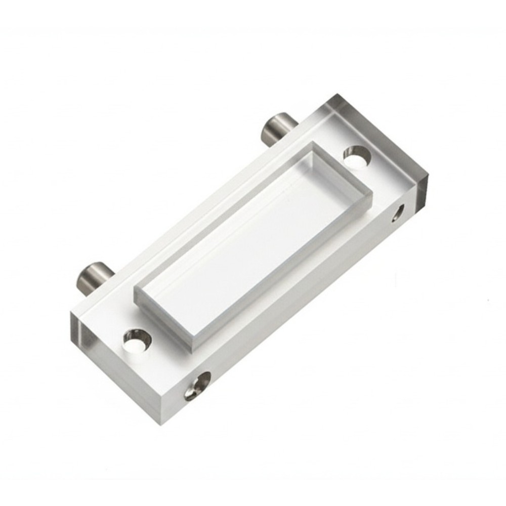 Quartz Glass Spectrometer Flow Cell - CNC Machined
