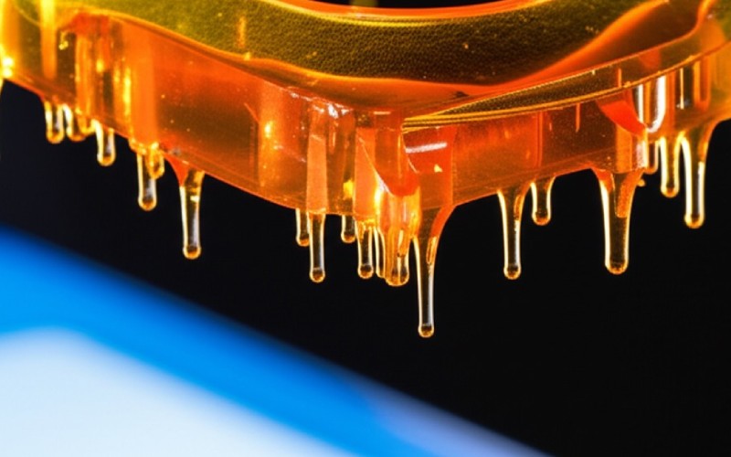 SLA printed part emerging from resin bath