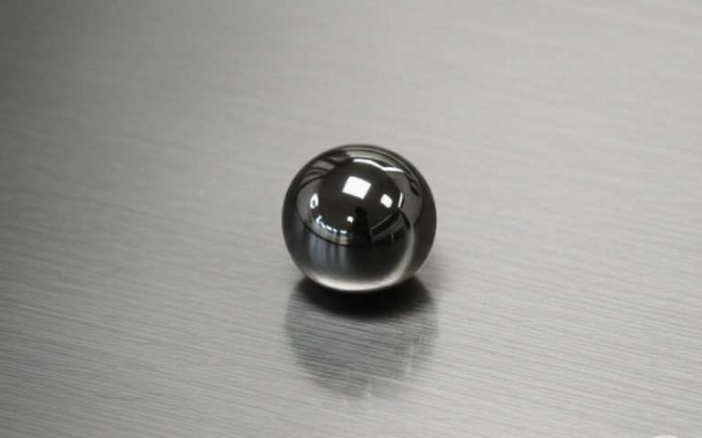 Rolamento de esferas em metal escovado