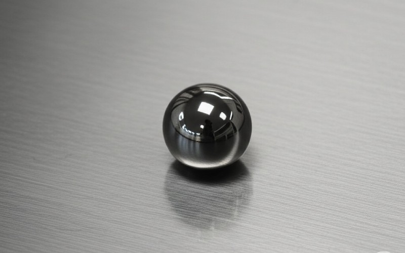 Roulement à billes sur métal brossé