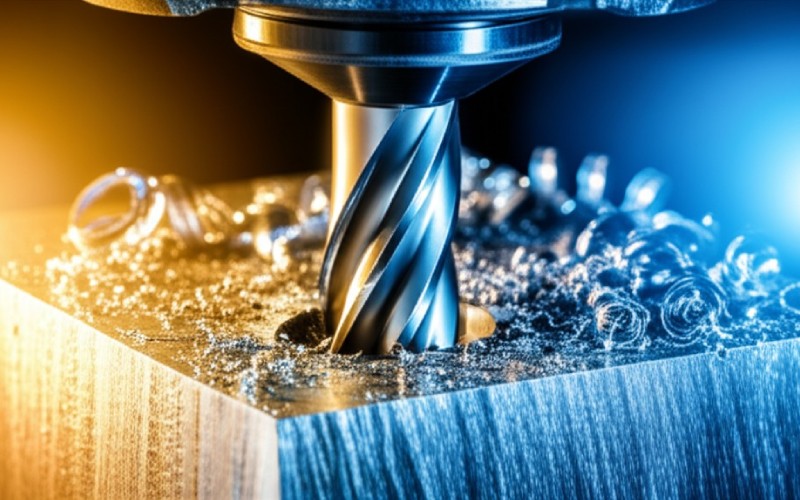 Copeaux de métal complexes provenant d'un processus d'usinage