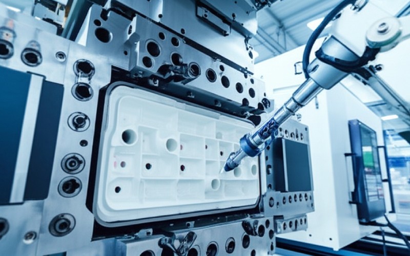 Robotic arm with a new plastic part