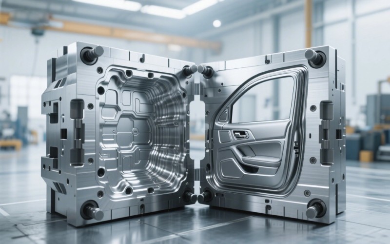 Detailed steel automotive injection mold