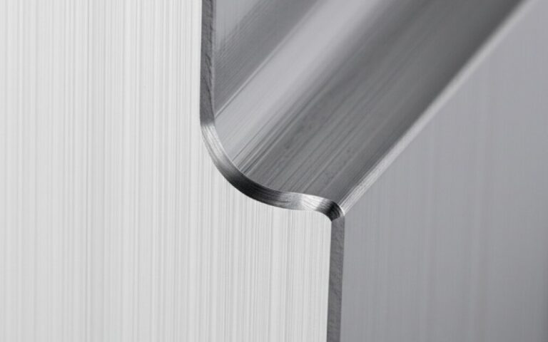 Macro photo of a machined metal fillet