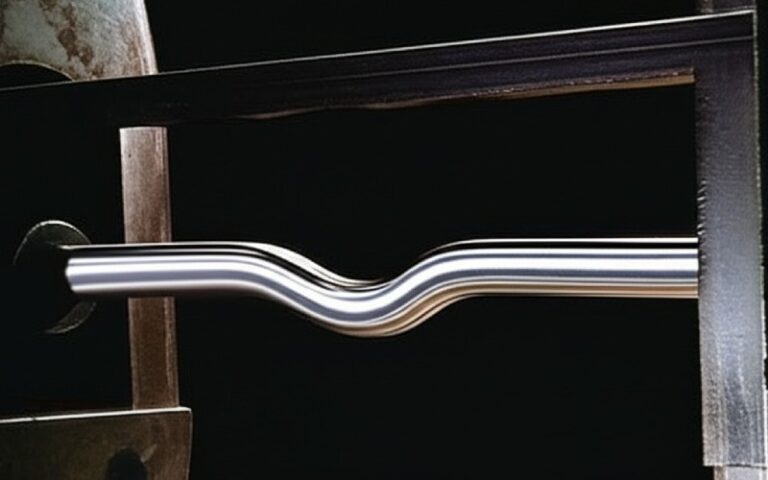 Metal specimen in a tensile test