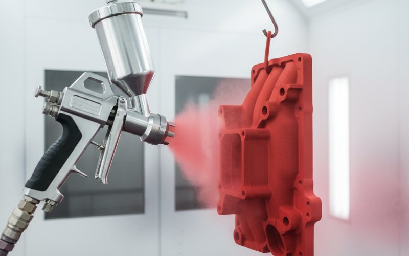 Sprøjtepistol til industriel pulverlakering