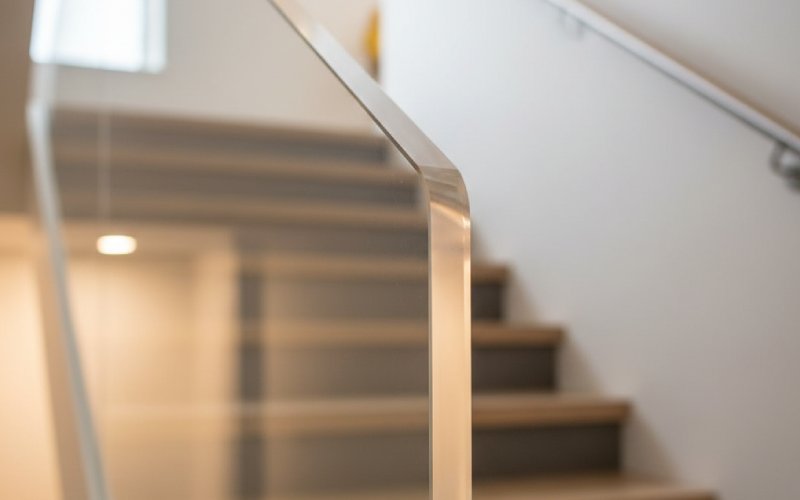현대 아크릴 계단 난간