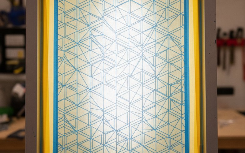 Forberedt silketryk med et stencil-design