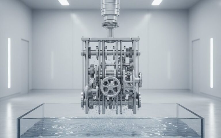 Bras robotisé passivant une pièce d'acier