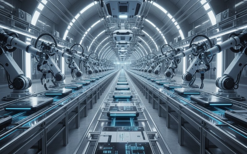 Automated mass production line