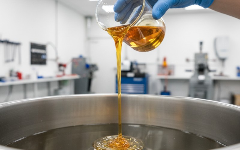Miscelazione di resina termoindurente liquida a due componenti