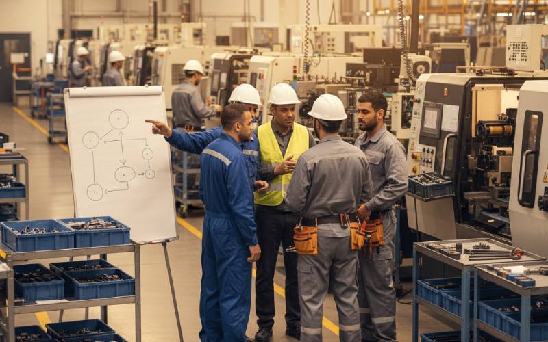 Cross-functional team planning SMED