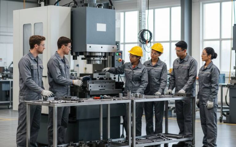 Team doing organized changeover